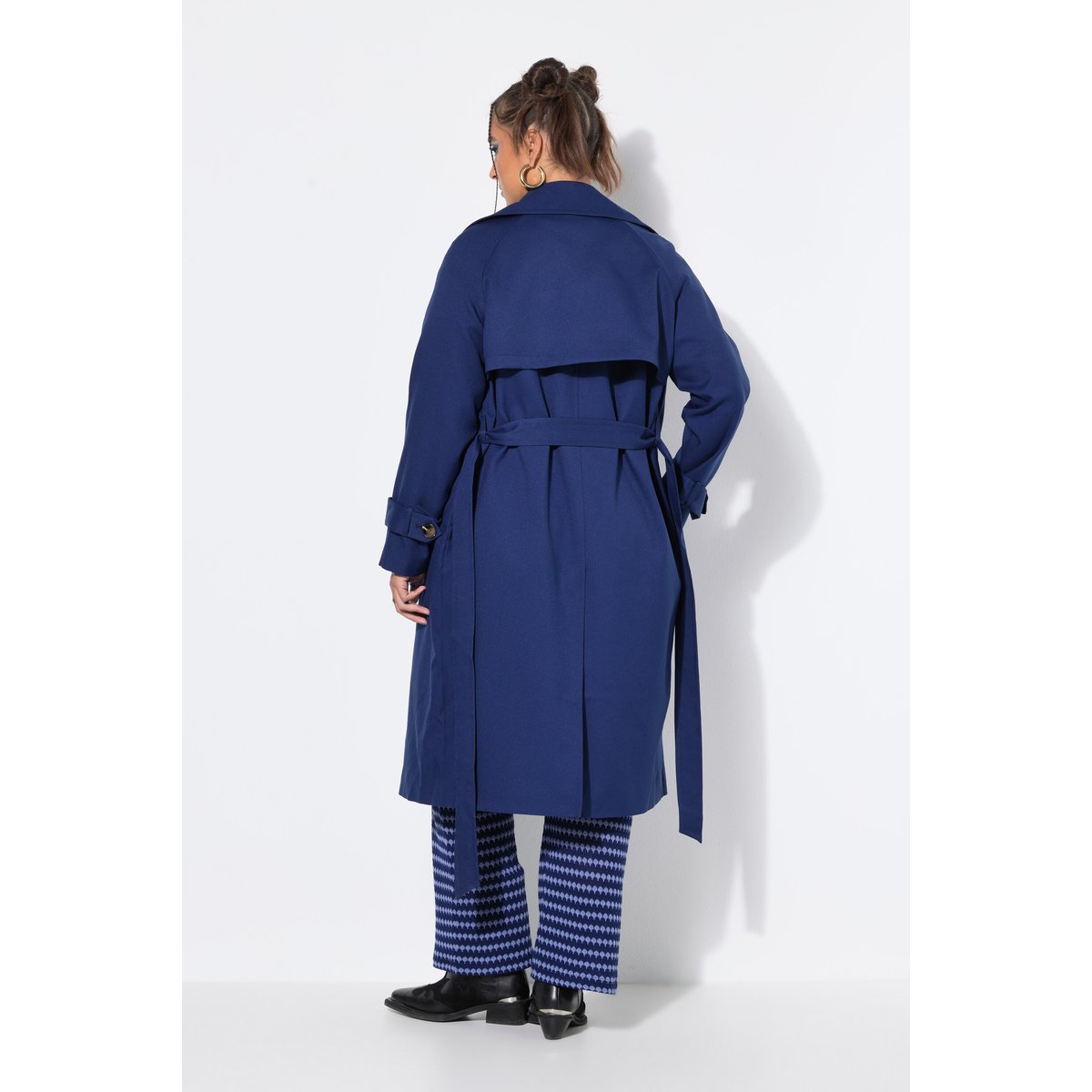 Trench-coat légèrement oversize marine, STUDIO UNTOLD