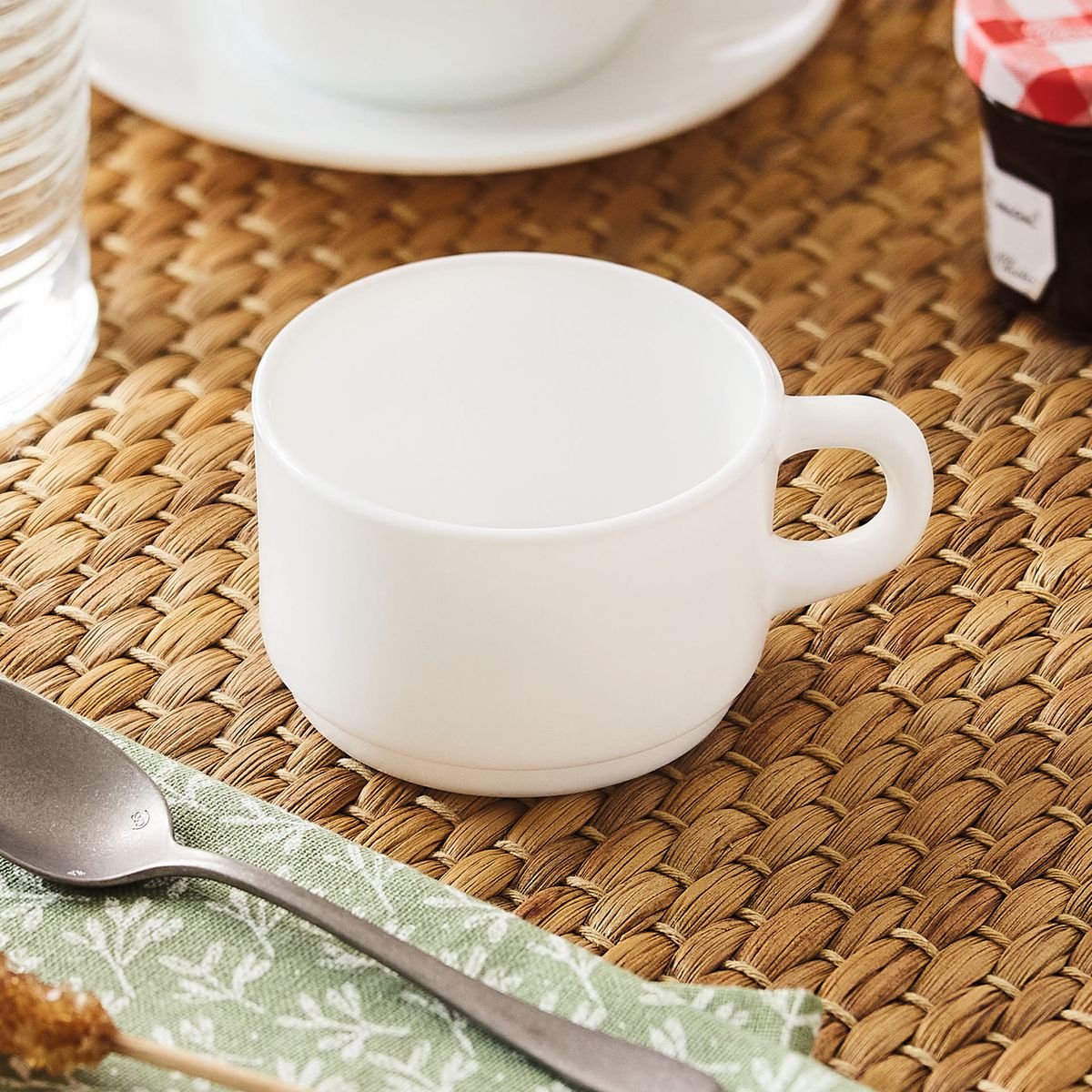 Tasse en verre blanche 14 cl -EMPILABLE blanc, LUMINARC