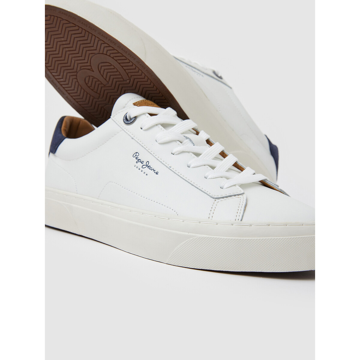 Baskets en cuir YOGI ORIGINAL blanc, PEPE JEANS