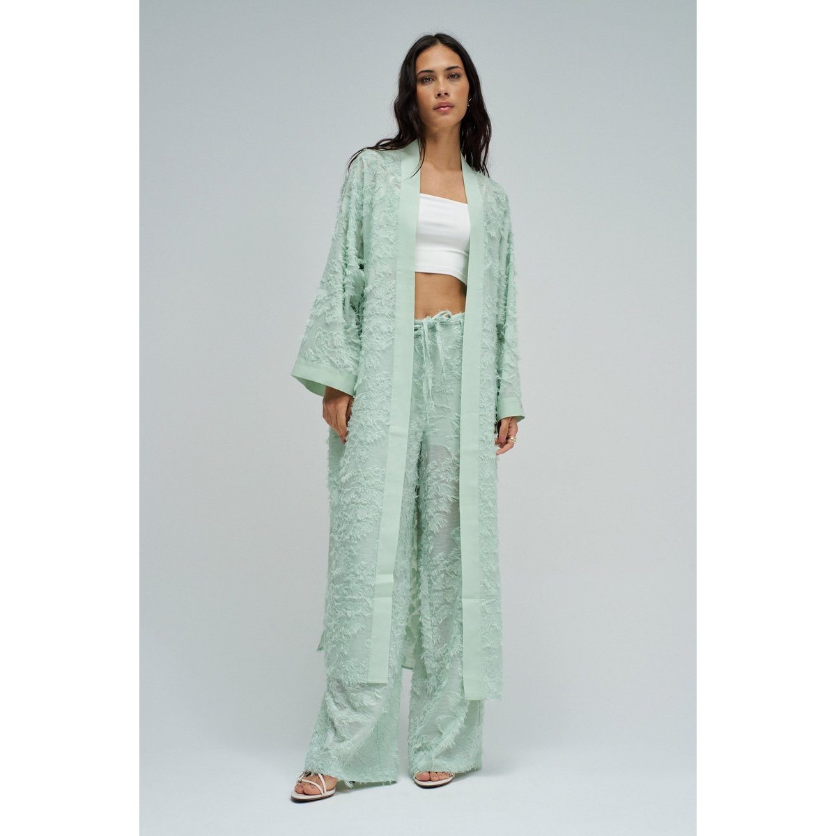 KIMONO AVEC JACQUARD vert, SALSA JEANS