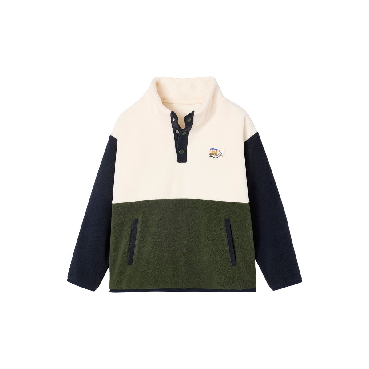 Sweat polaire manches longues vert, VERTBAUDET