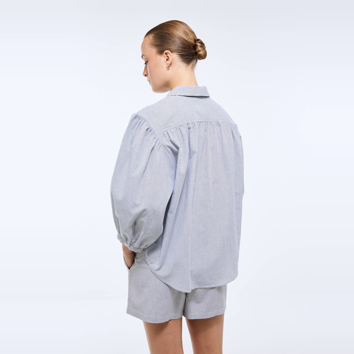 Chemise à carreaux en coton bio GOTS penombre, MONOPRIX