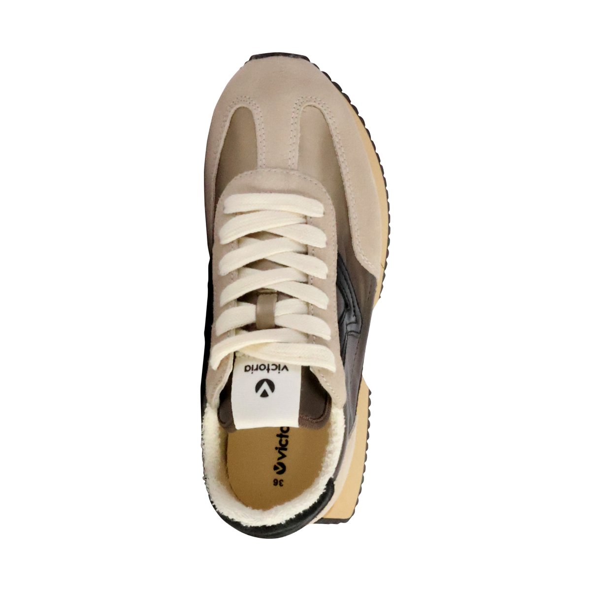 Basket Basse Cuir beige, VICTORIA