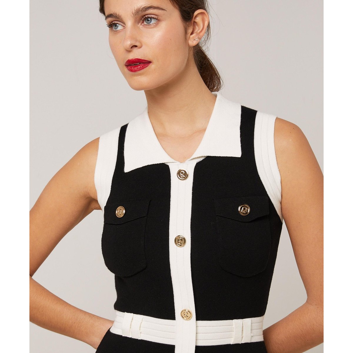 Robe courte en maille blanc, RODIER