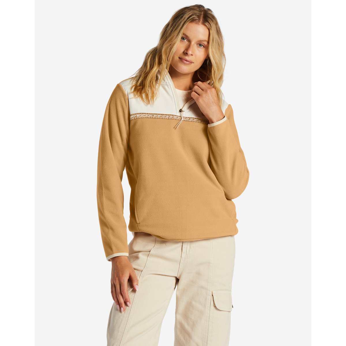 Sweat col montant BOUNDARY LITE beige latte, BILLABONG