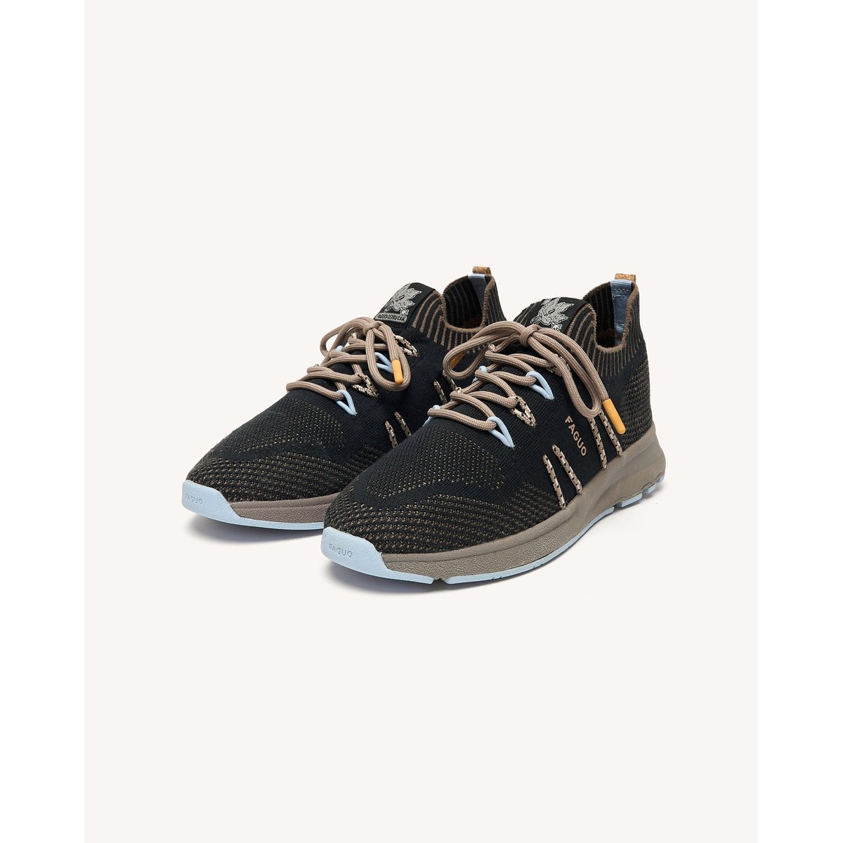 Baskets running en tencel noir, FAGUO