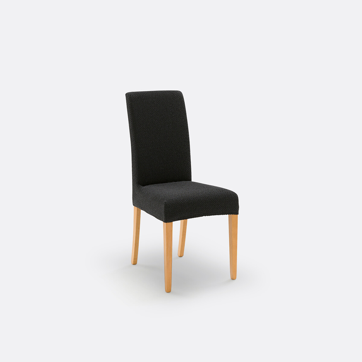 Housse extensible pour chaise gaufrée AHMIS anthracite, SO'HOME