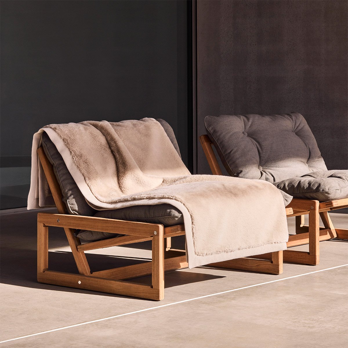 Plaid en synthétique beige, KALDER multicolore, BOSS HOME