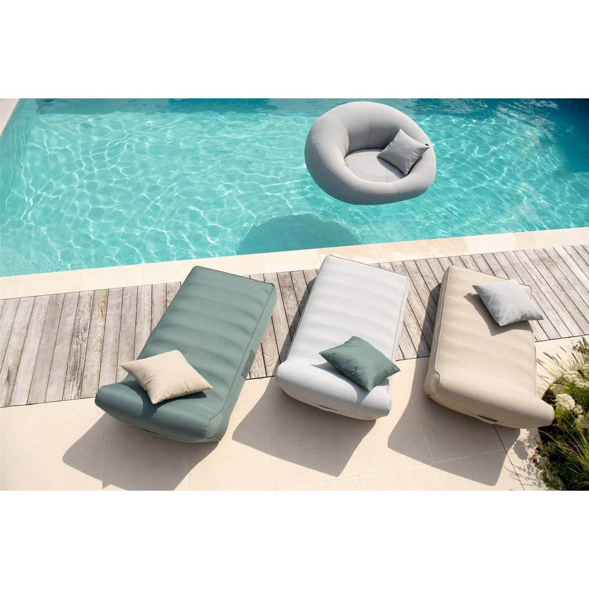 Matelas pour bain de soleil beige, RECOLLECTION