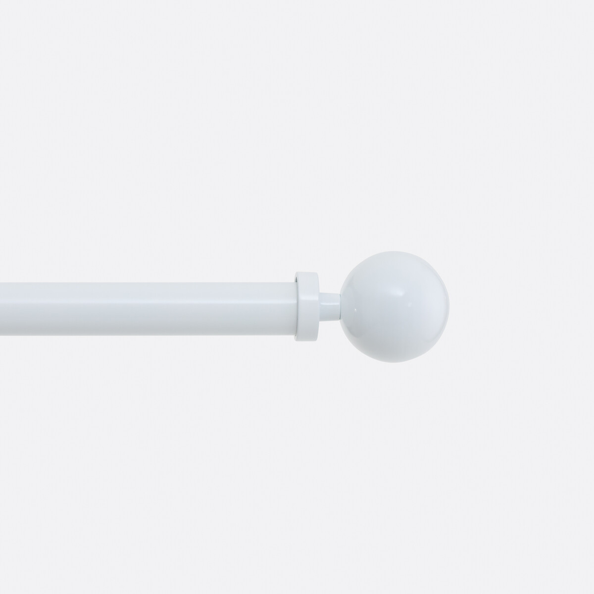 Tringle à rideaux extensible boule, 120/210 cm blanc, CESSOT DECORATION