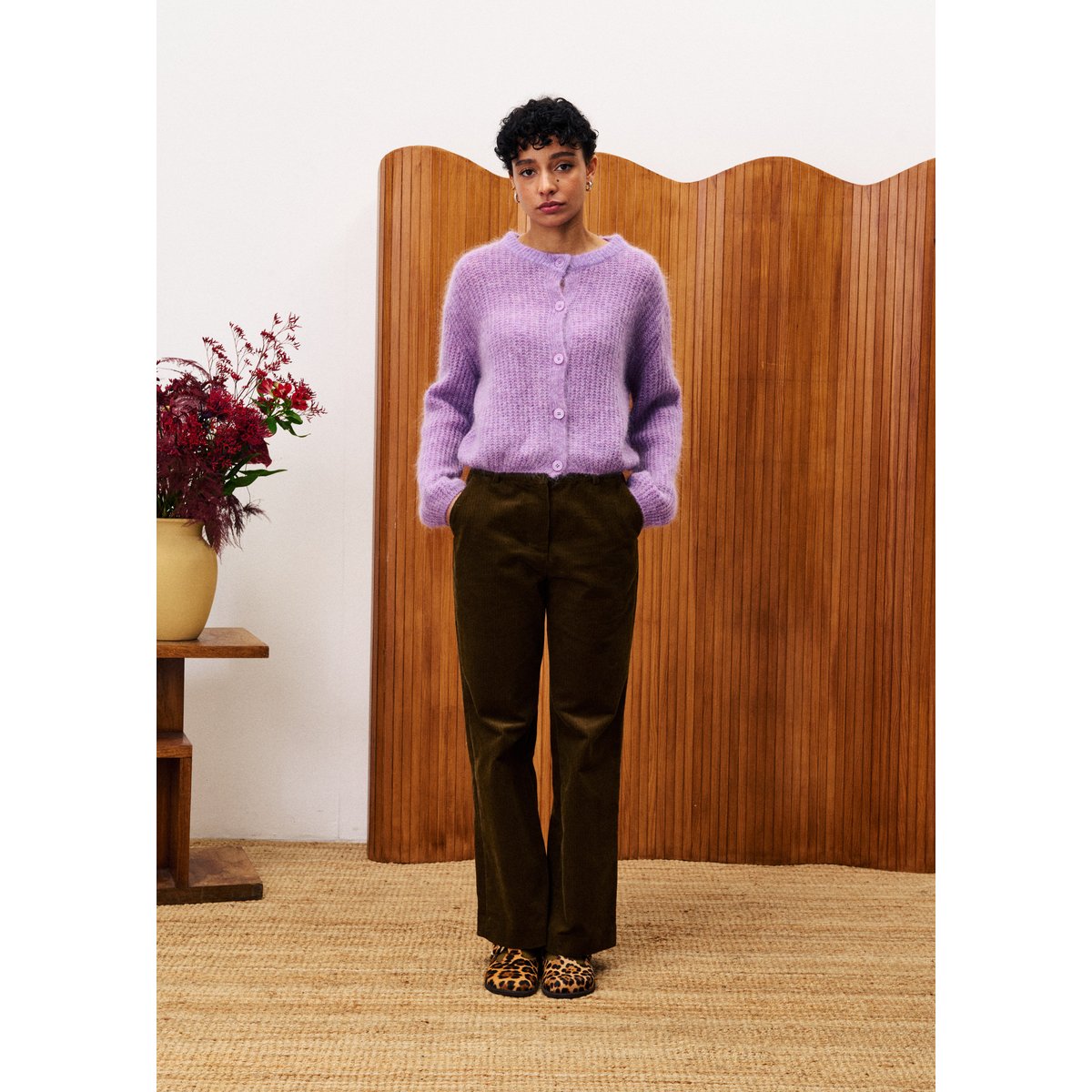 Cardigan en mohair MIANO violet, FRNCH