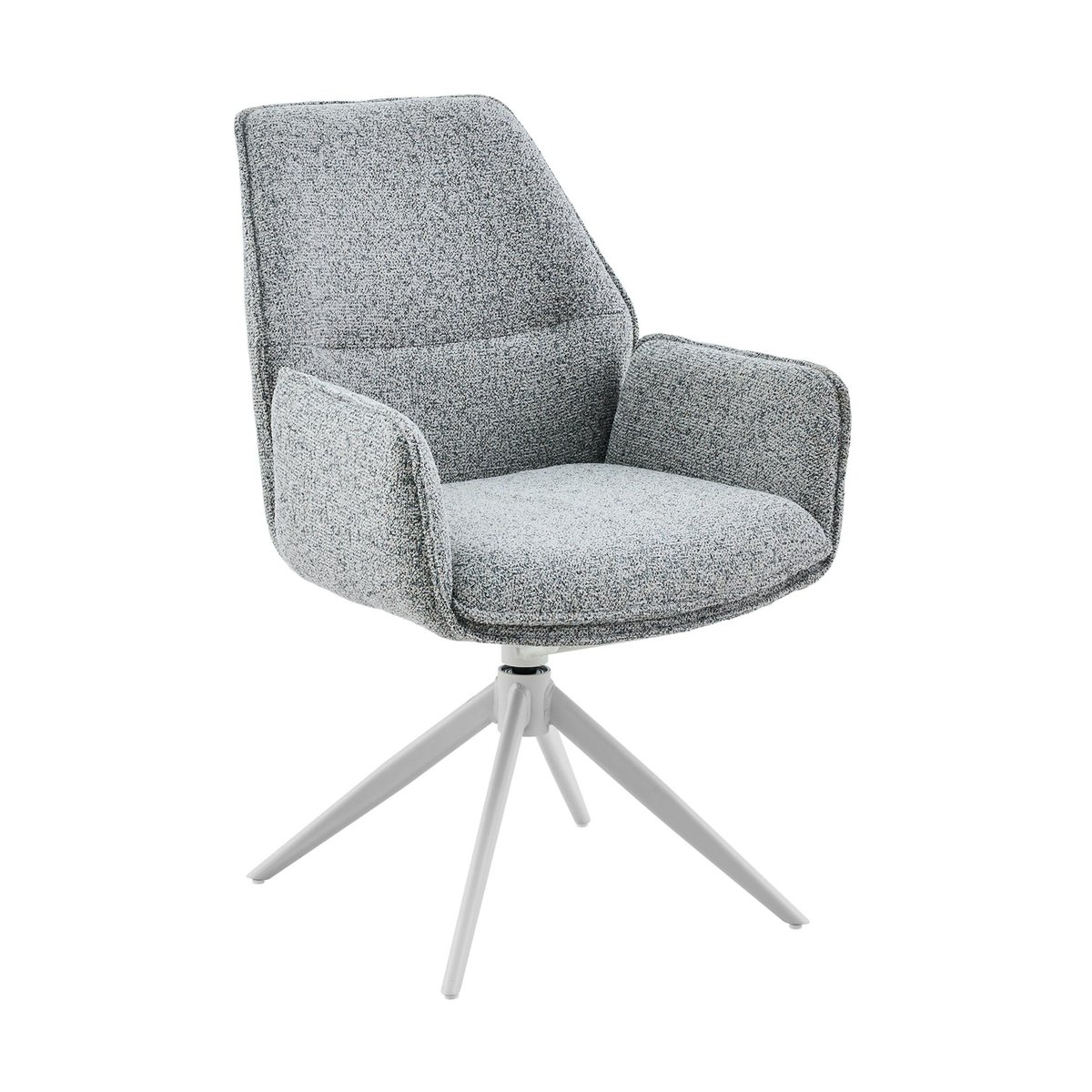 Chaise pivotante à accoudoirs (lot de 2) CORTINA gris, PIER IMPORT