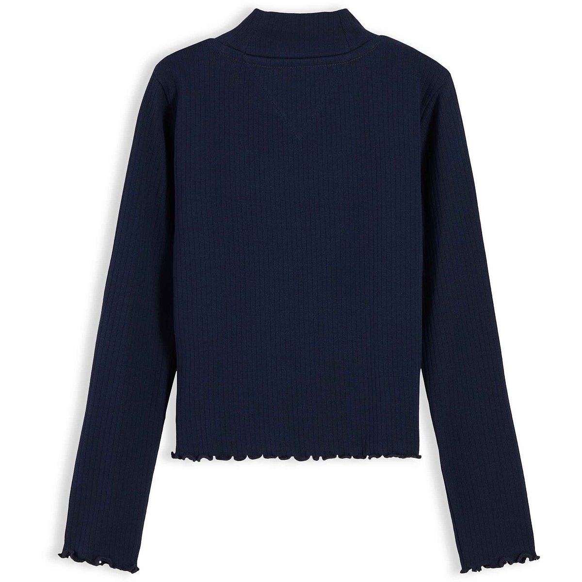 T-shirt manches longues, col montant, en côtes marine, TOMMY HILFIGER