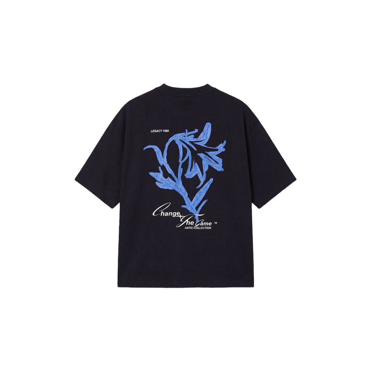 T-shirt floral noir, PROJECT X