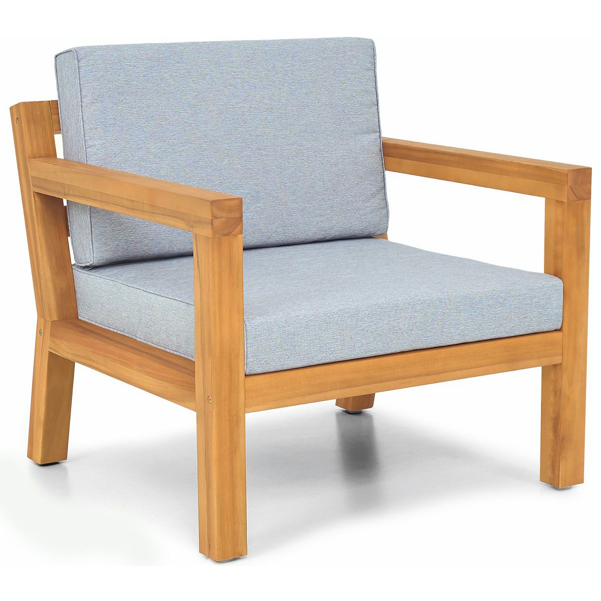 Fauteuil de jardin en bois FSC - PALAU gris chiné, HOMIFAB