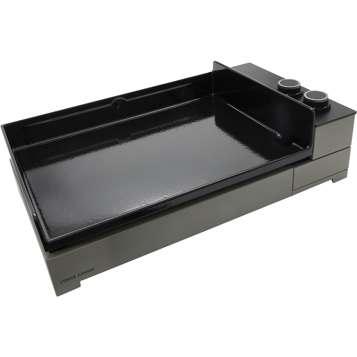 Plancha électrique Premium E 60 A NG 2 brûleurs à poser, 58.5x40.5 cm gris / noir, FORGE ADOUR