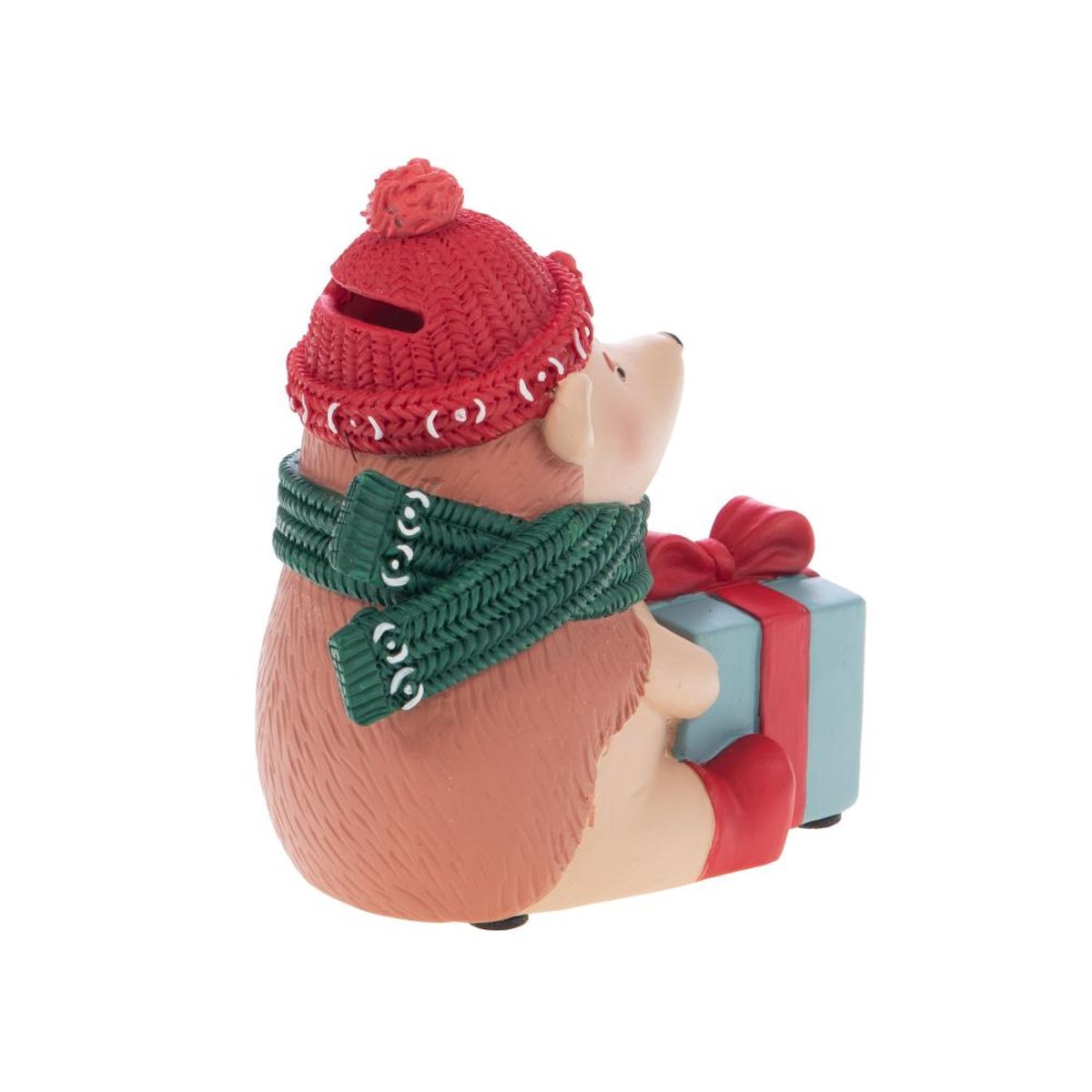 Tirelire Hérisson Noël multicolore, AMADEUS
