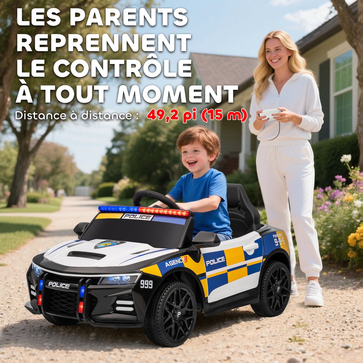 Voiture électrique à conducteur assis multicolore, AIYAPLAY