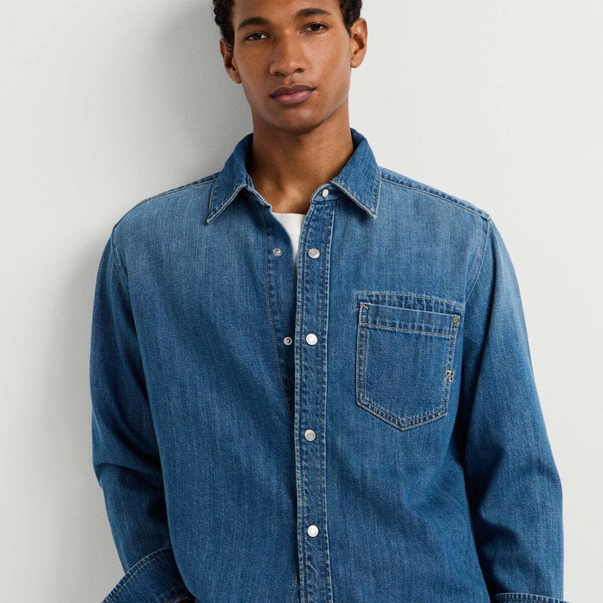 Surchemise À Coupe Décontractée En Denim 11oz bleu rigid denim, PEPE JEANS