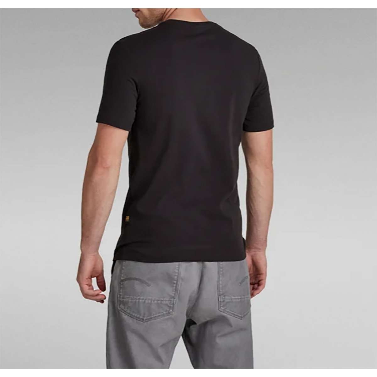 T-shirt coton biologique col rond noir, G-Star RAW