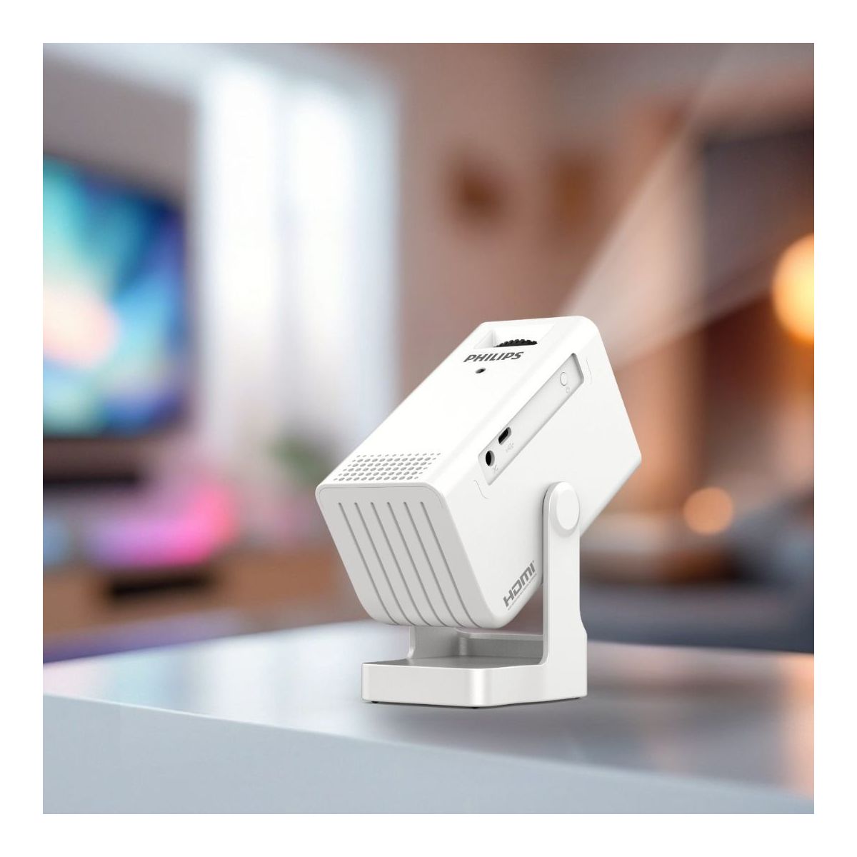 Mini vidéoprojecteur Neopix 140 blanc, PHILIPS