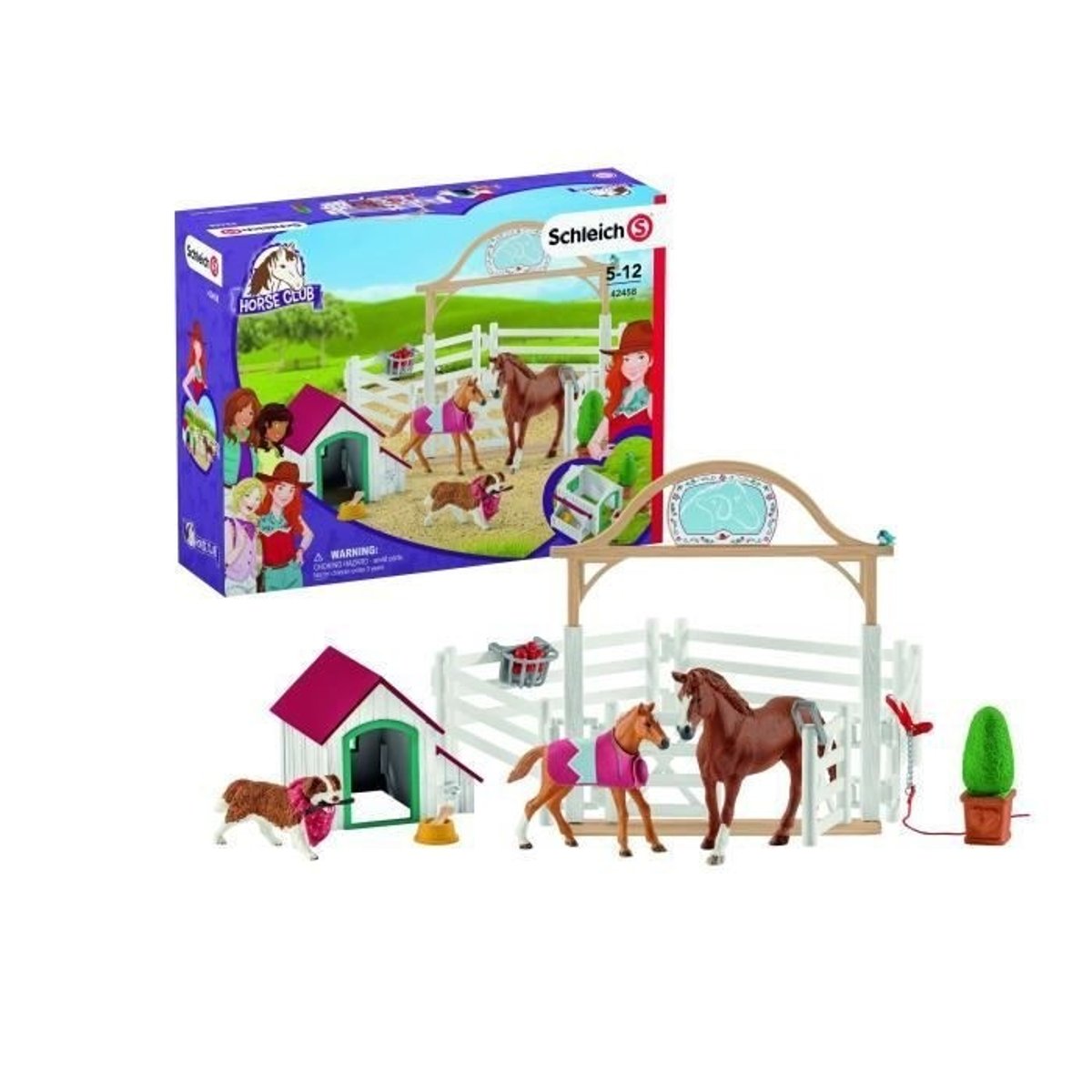 Chevaux Invités D'hannah Avec Chienne Ruby - Schleich couleur unique, SCHLEICH