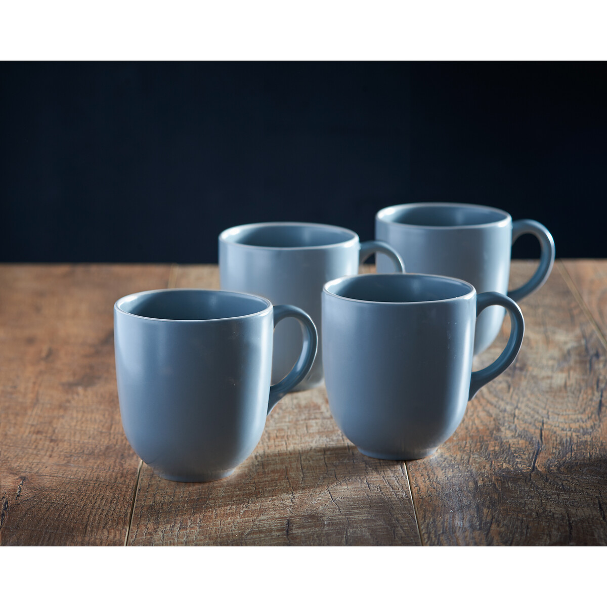 Set of 4 Classic Collection Grey Stoneware Mugs grey, MASON CASH