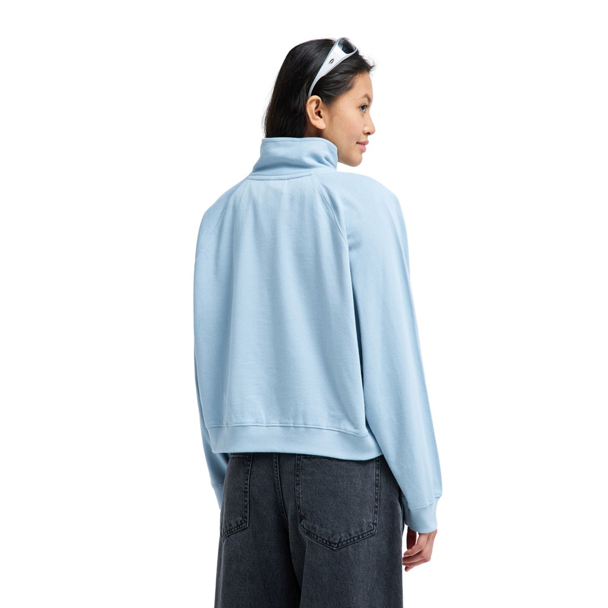 Sweat à col zippé CORONET PEAK bleu blue fog, QUIKSILVER