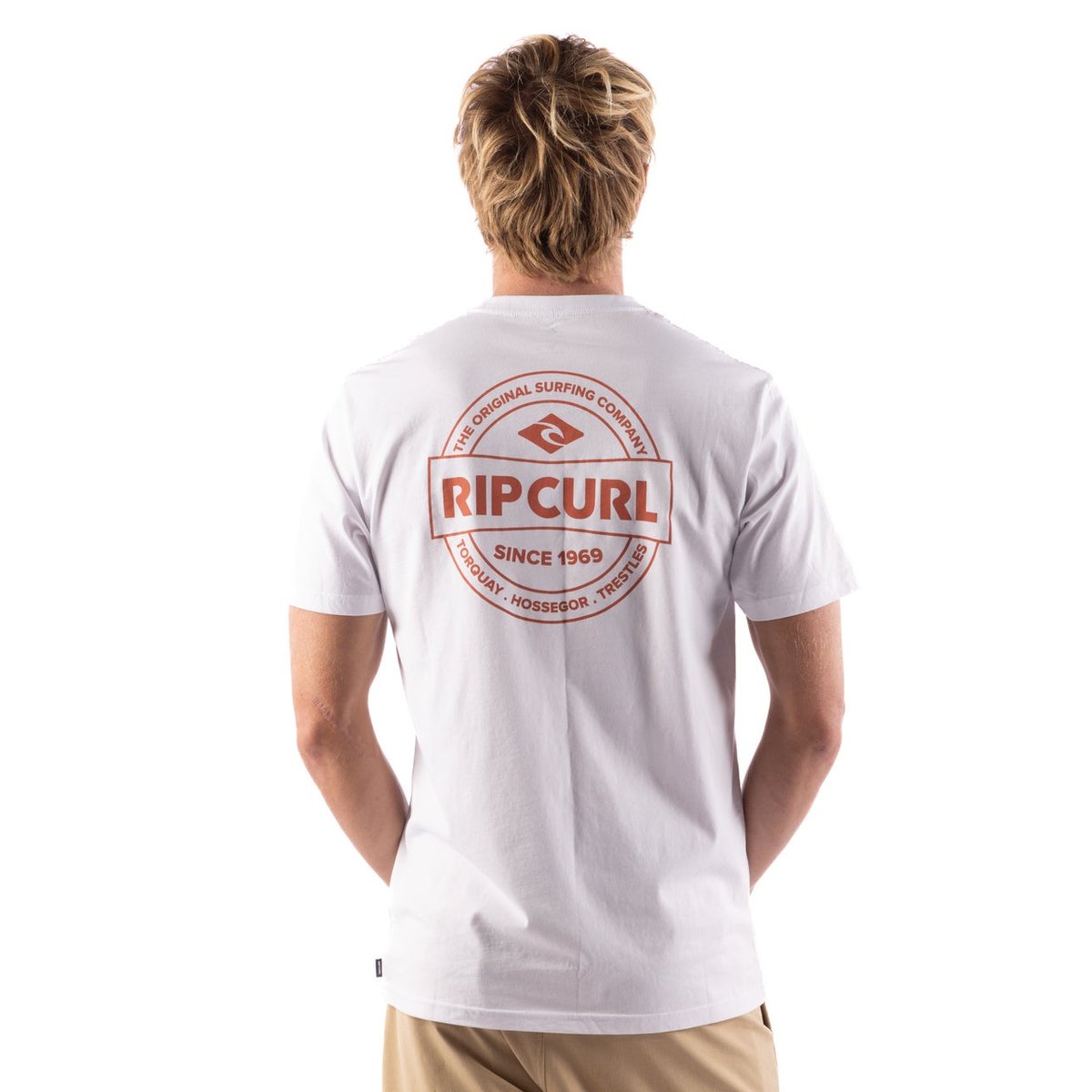 T-shirt manches courtes Homme AZ Branded blanc, RIP CURL