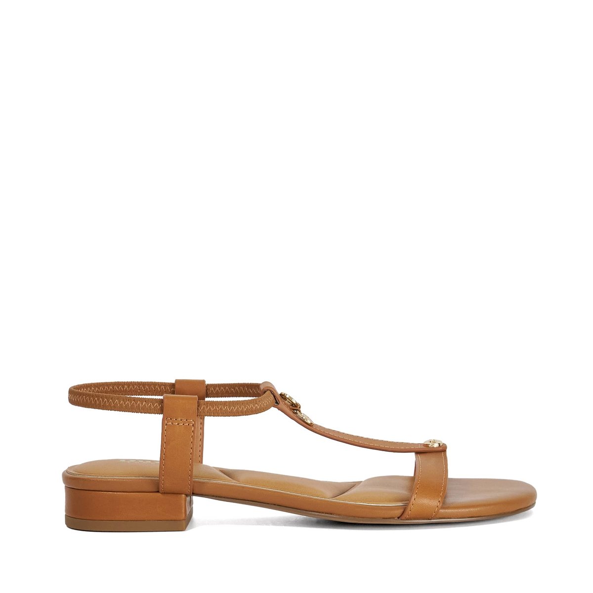 Sandales plates style Salomé - LYRA tan-leather, DUNE LONDON