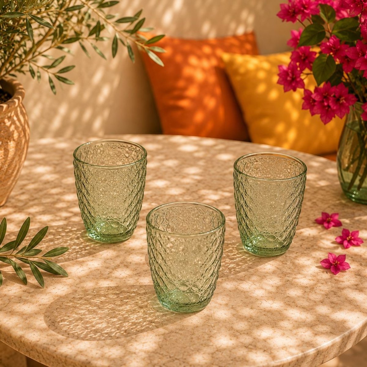 Lot de 6 verres vert, HANAE vert, ARTIME