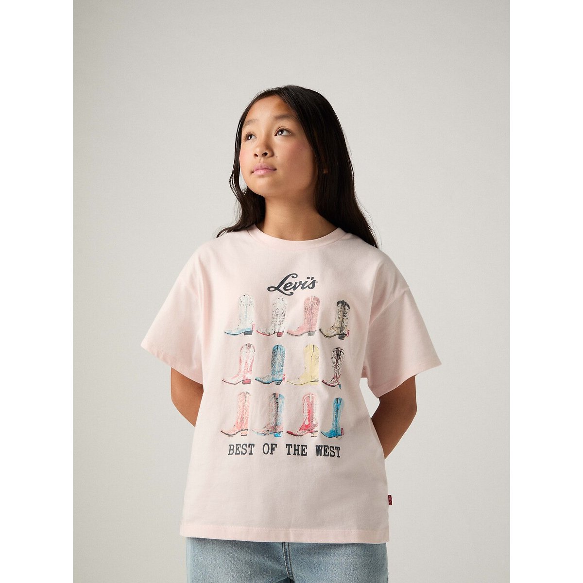 T-shirt manches courtes, print devant rose, LEVI'S KIDS