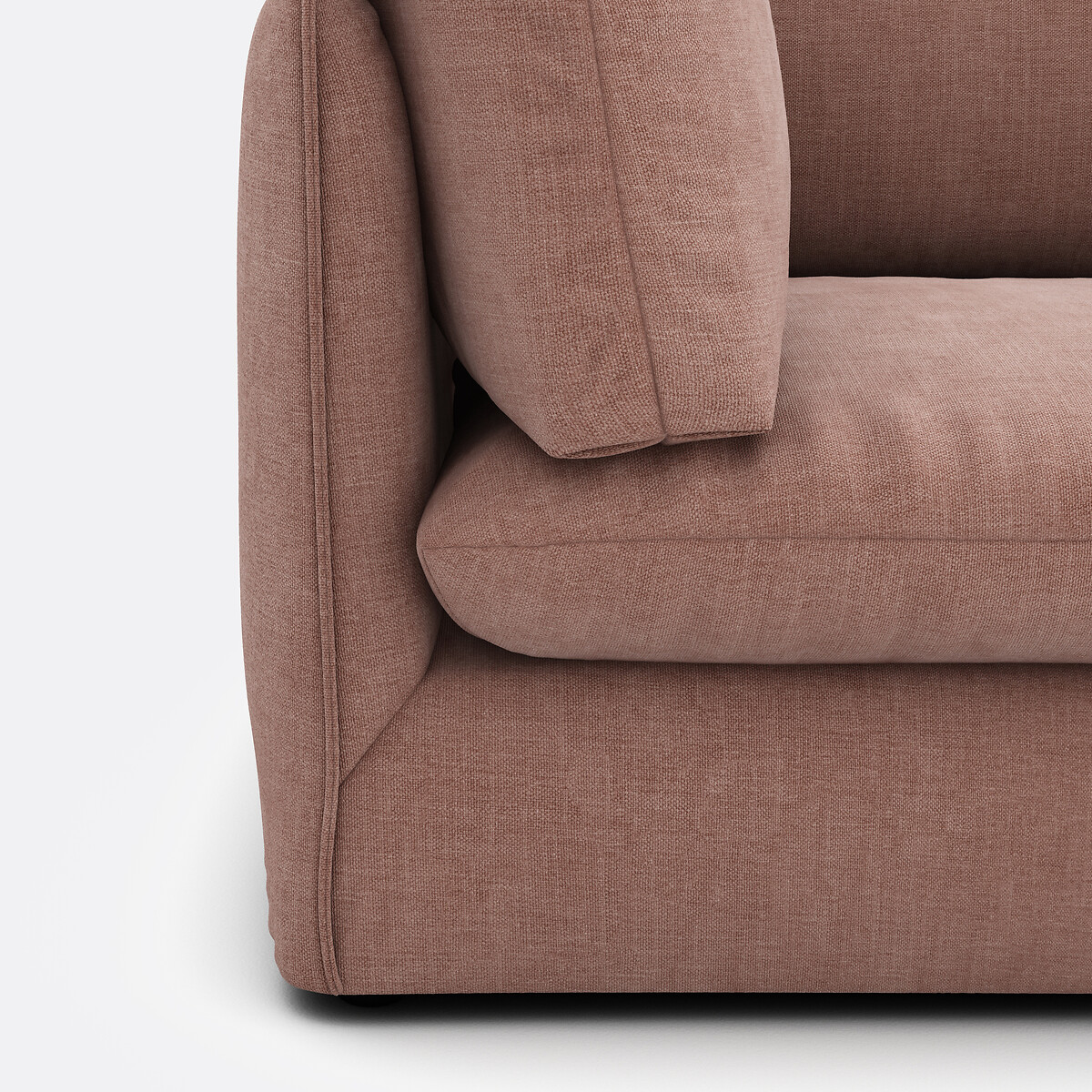 Módulo de sillón XL para sofá modular, en tela texturada, MALO praliné, LA REDOUTE INTERIEURS