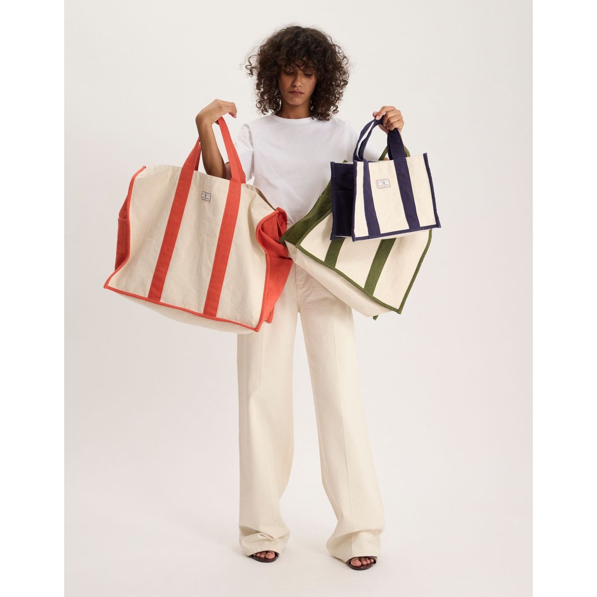 Sac cabas Alicia marine S rouge, INES DE LA FRESSANGE PARIS