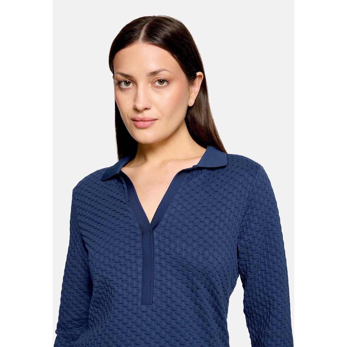 T-shirt basique avec structure iris blue, BETTY BARCLAY
