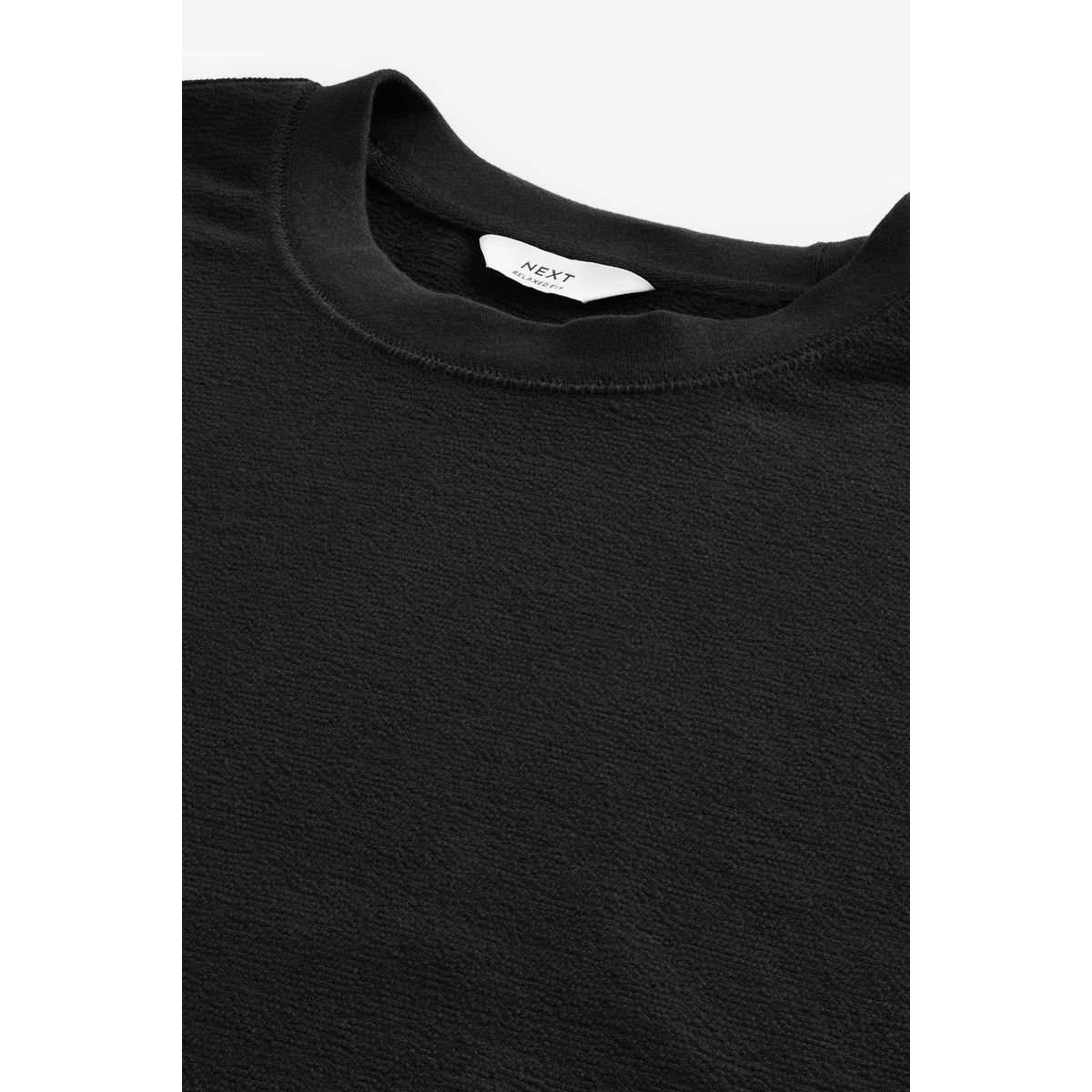 T-shirt décontracté épais texturé noir, NEXT