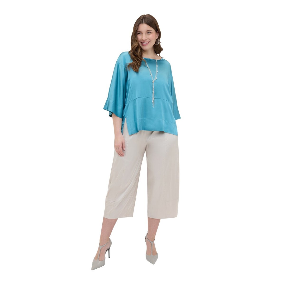 Blouse avec encolure bateau blanc, FIORELLA RUBINO