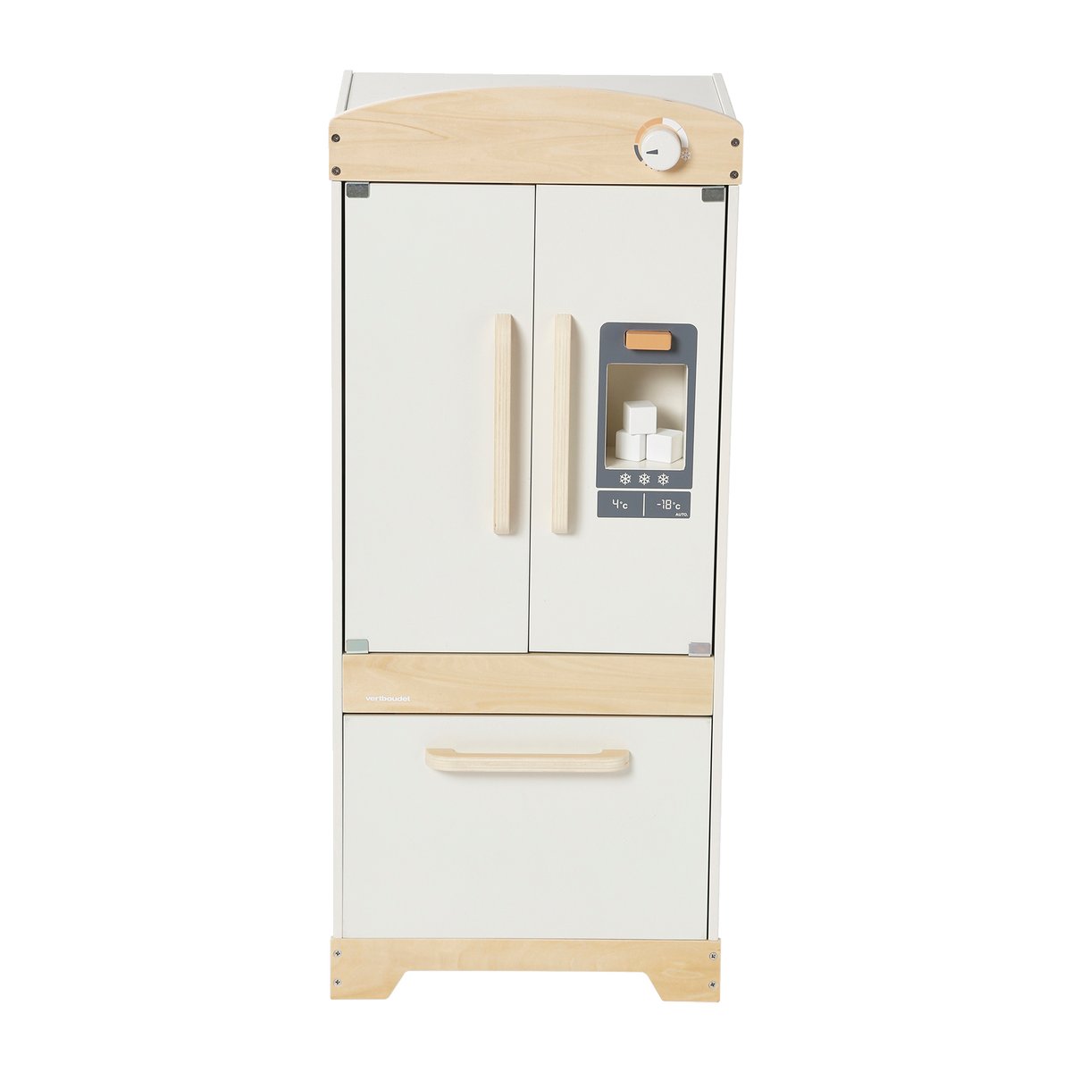 Réfrigérateur en bois FSC® écru, VERTBAUDET