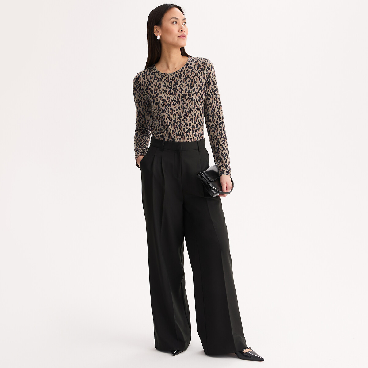 T-shirt imprimé, matière grattée, effet chaud imprimé animalier, ANNE WEYBURN