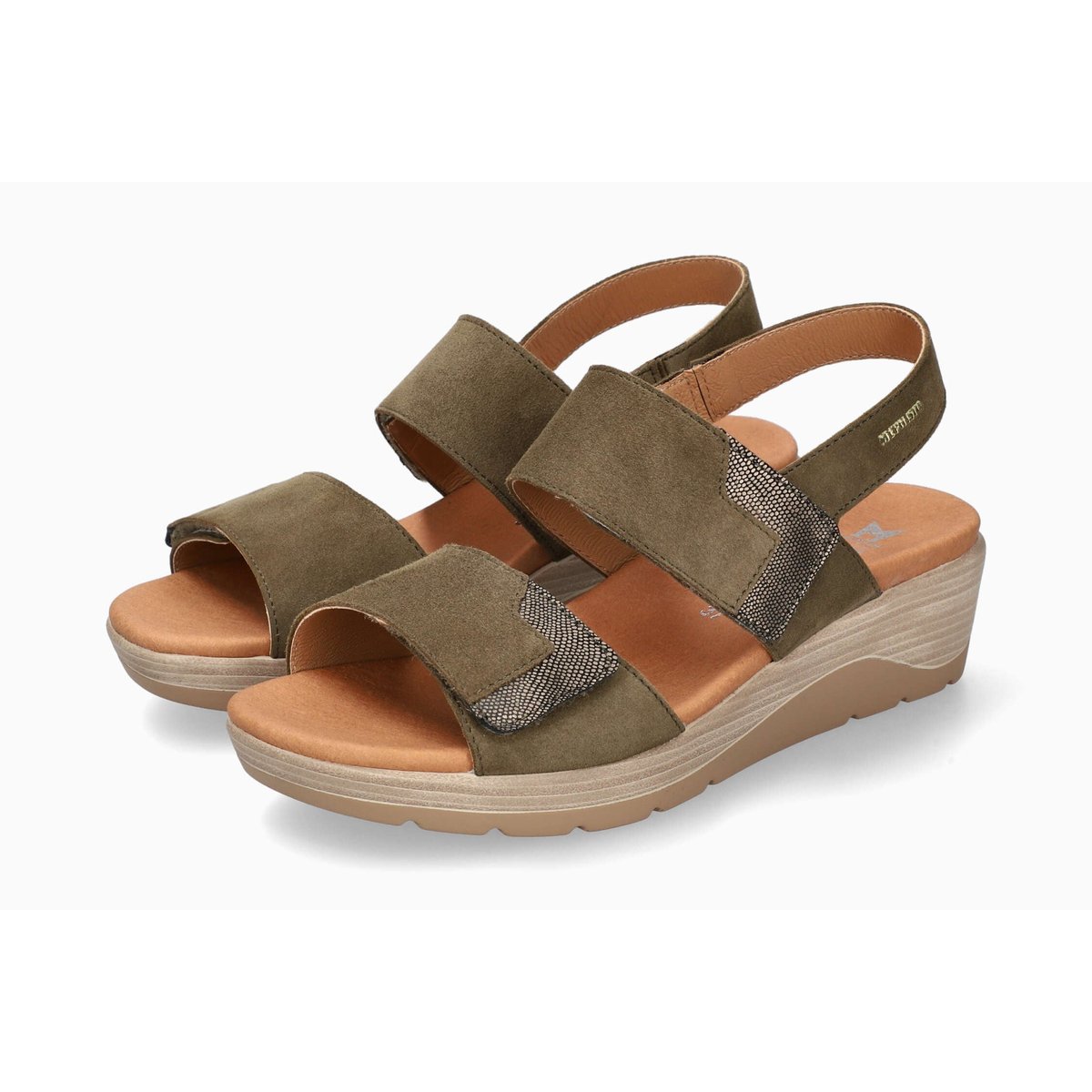 Sandales en cuir CALIE vert 5144, MEPHISTO