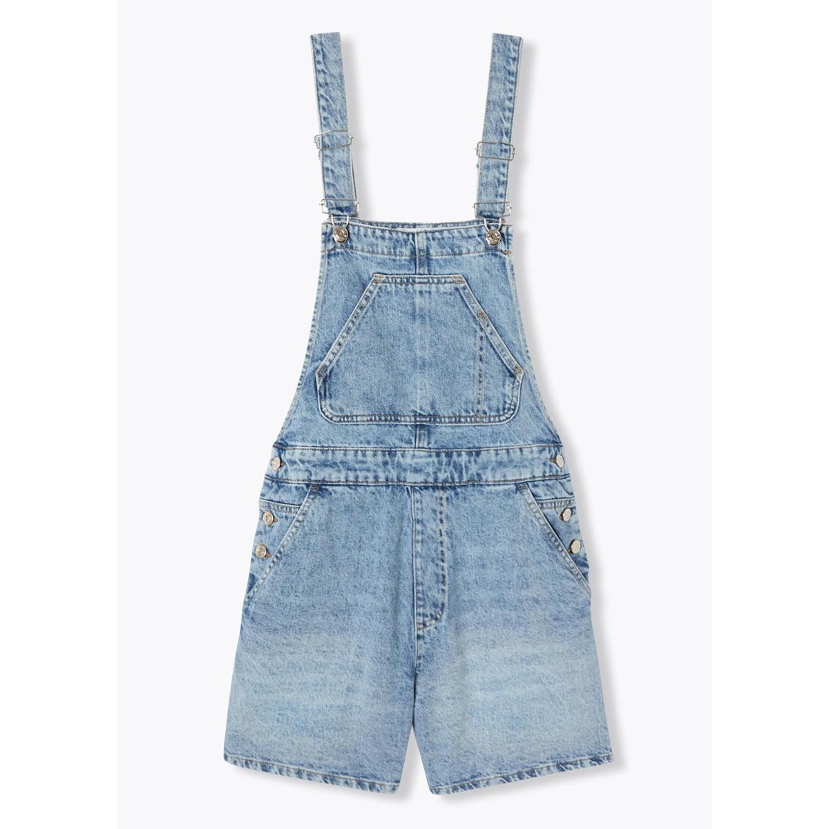 Salopette-short en jean jean clair, PROMOD