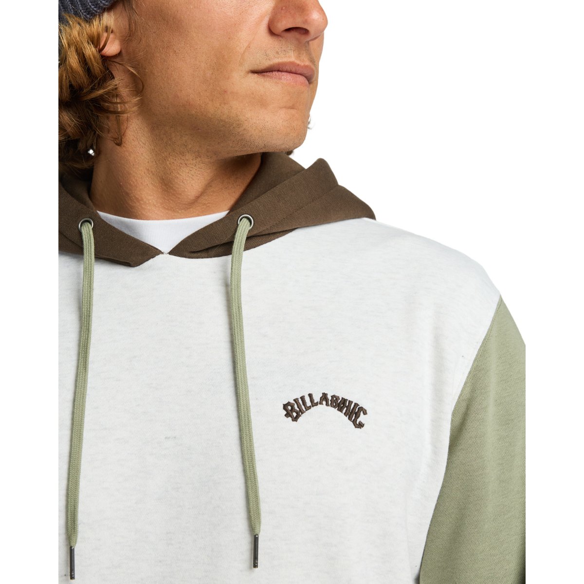 Sweat ARCH BLOCK PO blanc oatmeal heather, BILLABONG