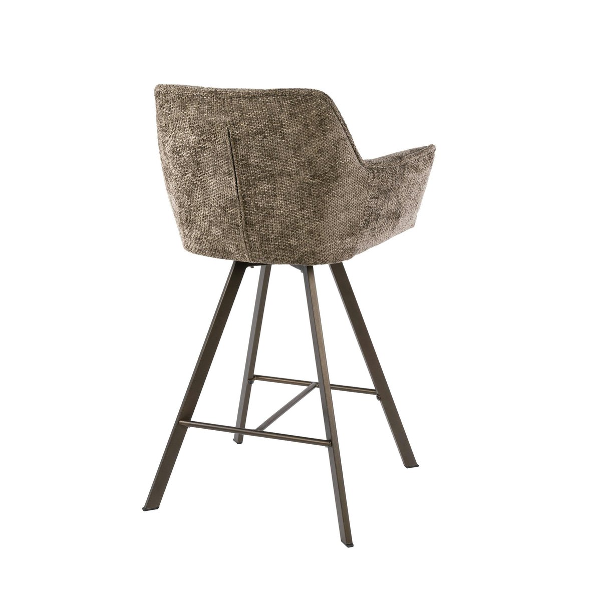 Lot de 2 tabourets de bar pivotants MELBOURNE taupe, PIER IMPORT