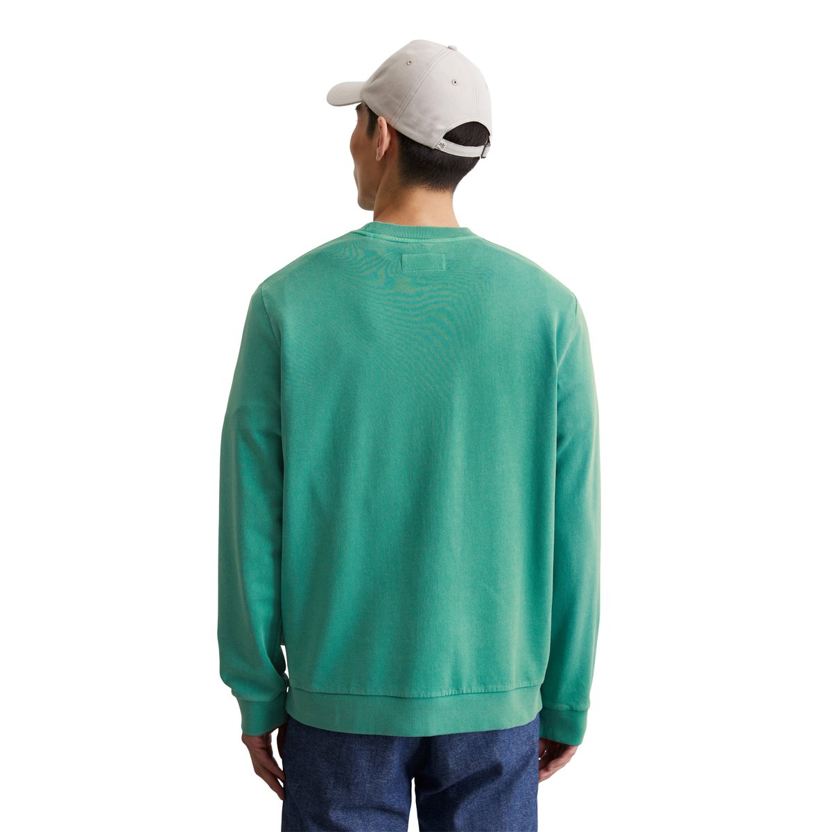 Sweat-shirt régulier en pur coton bio vert clair, MARC O'POLO