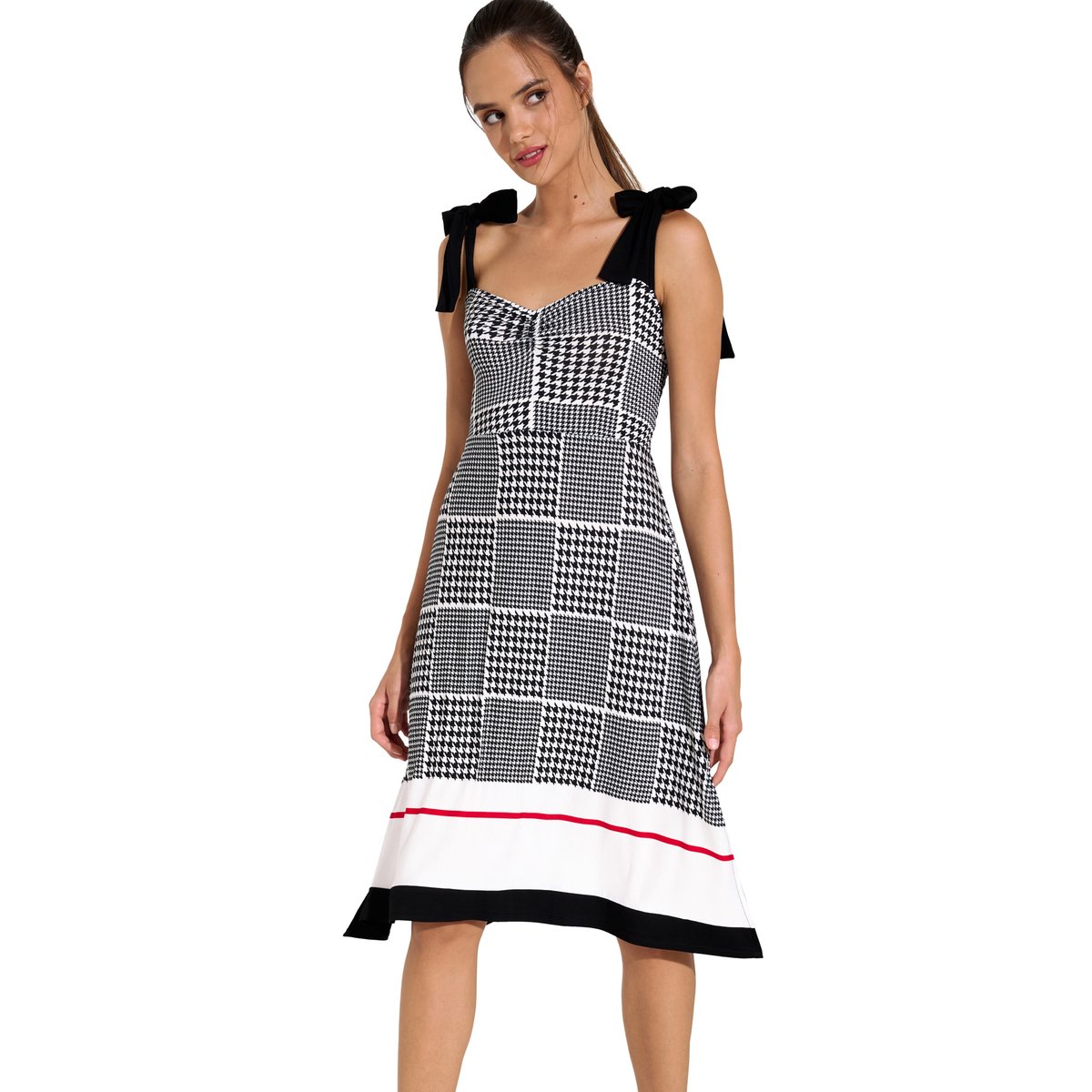Robe estivale à bretelles Quito noir, LISCA