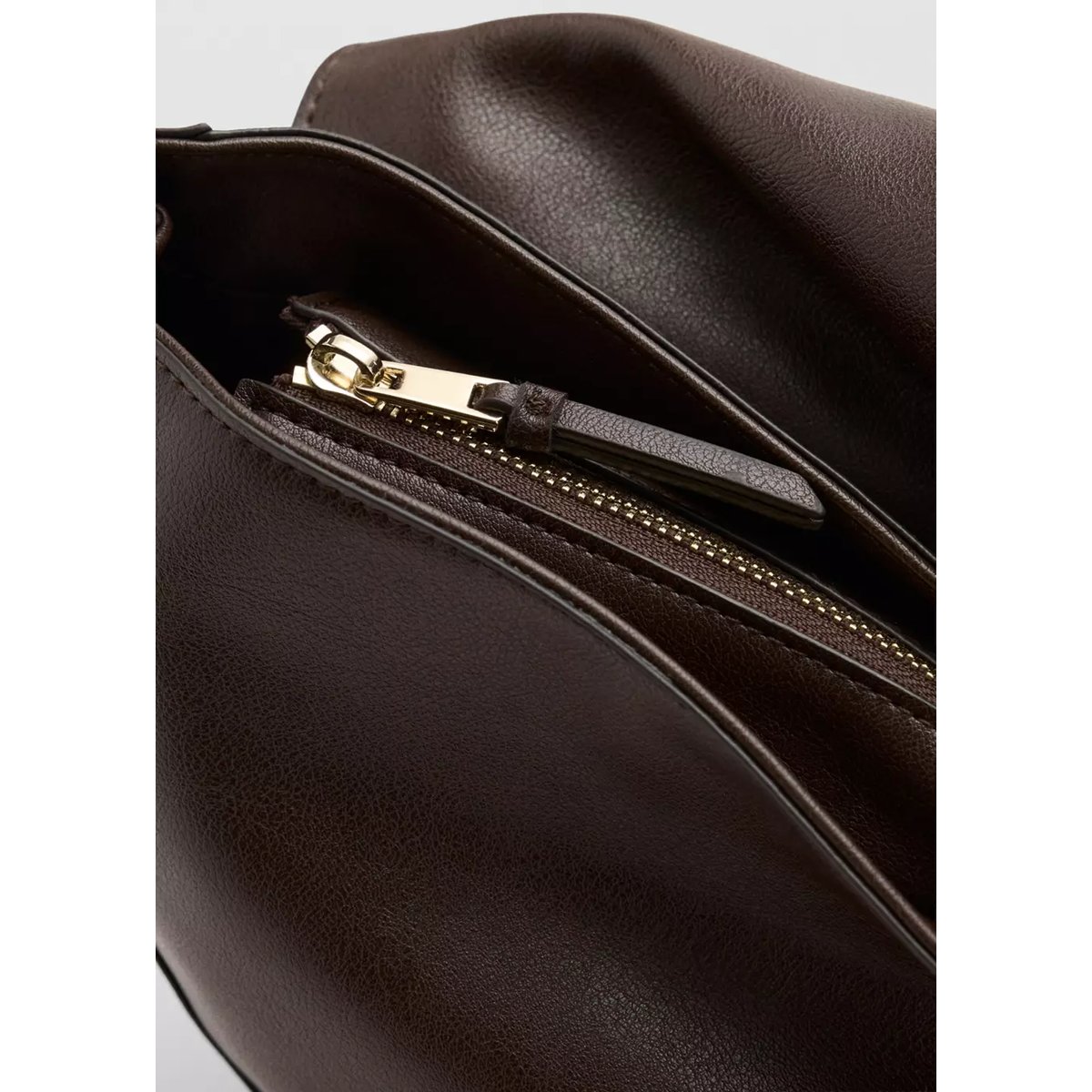 Sac porté épaule ovale chocolat, MANGO