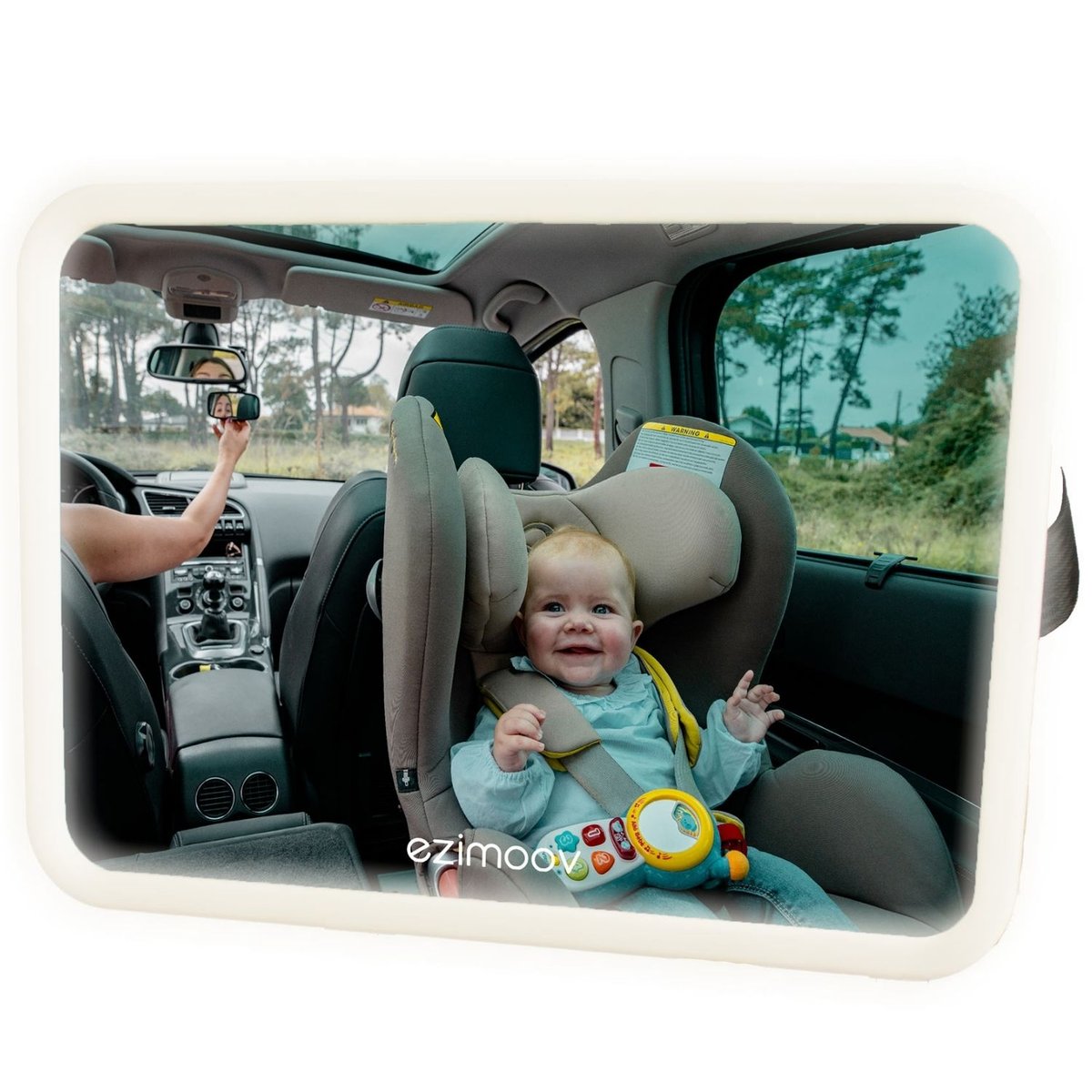 Miroir de voiture avec LED Ezi noir, EZIMOOV