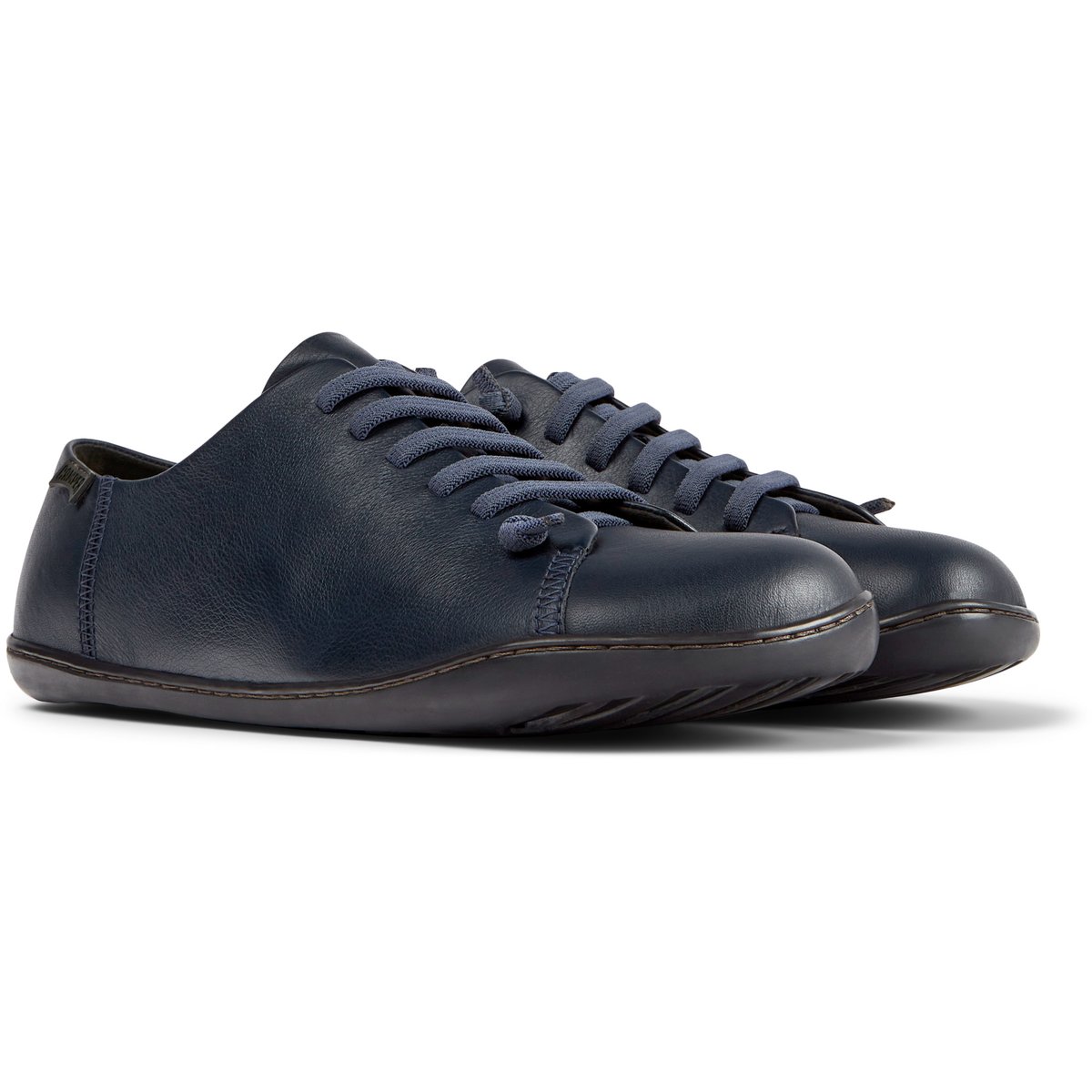 Baskets Peu en cuir marine, CAMPER