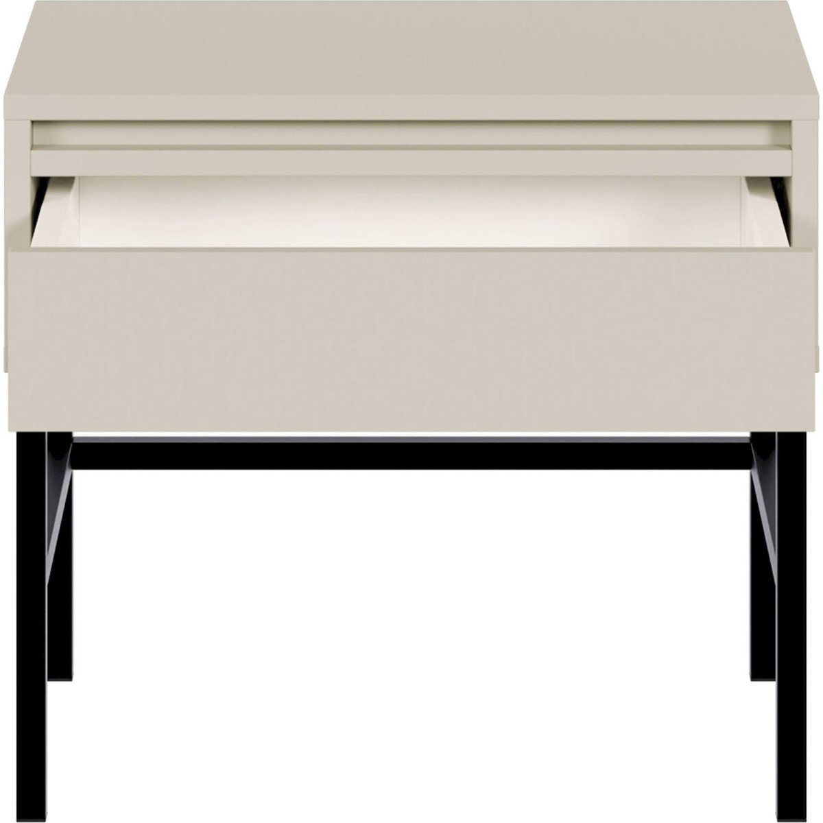 Table de chevet avec tiroir collection EVO gris beige cachemire, RECOLLECTION