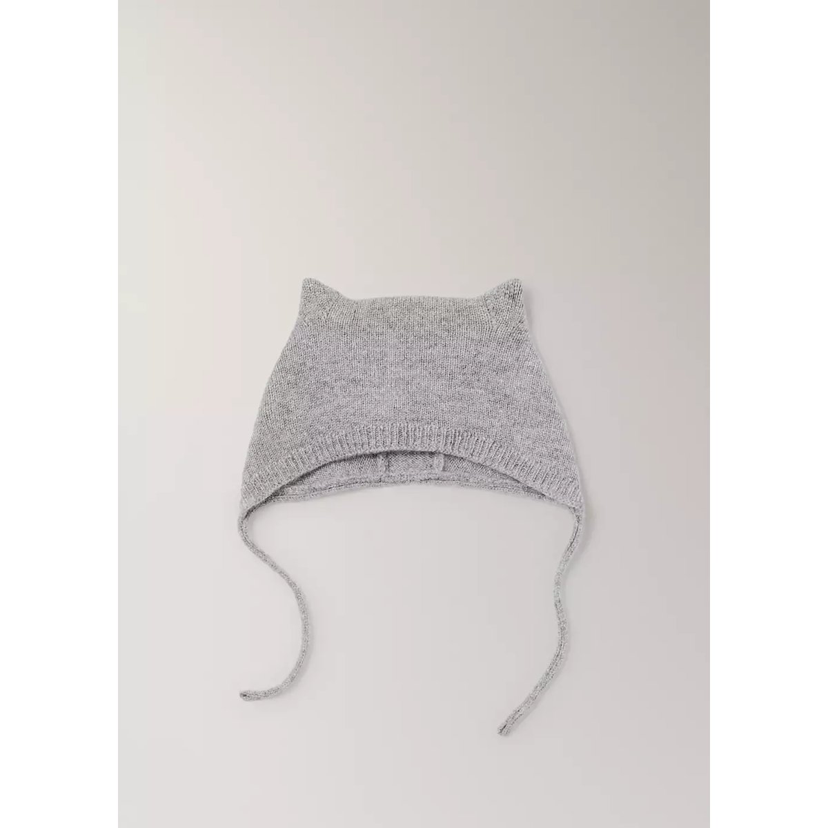 Bonnet 100 % cachemire avec liens gris, MANGO HOME